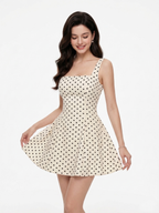 Vintage-Inspired Polka Dot Mini Dress
