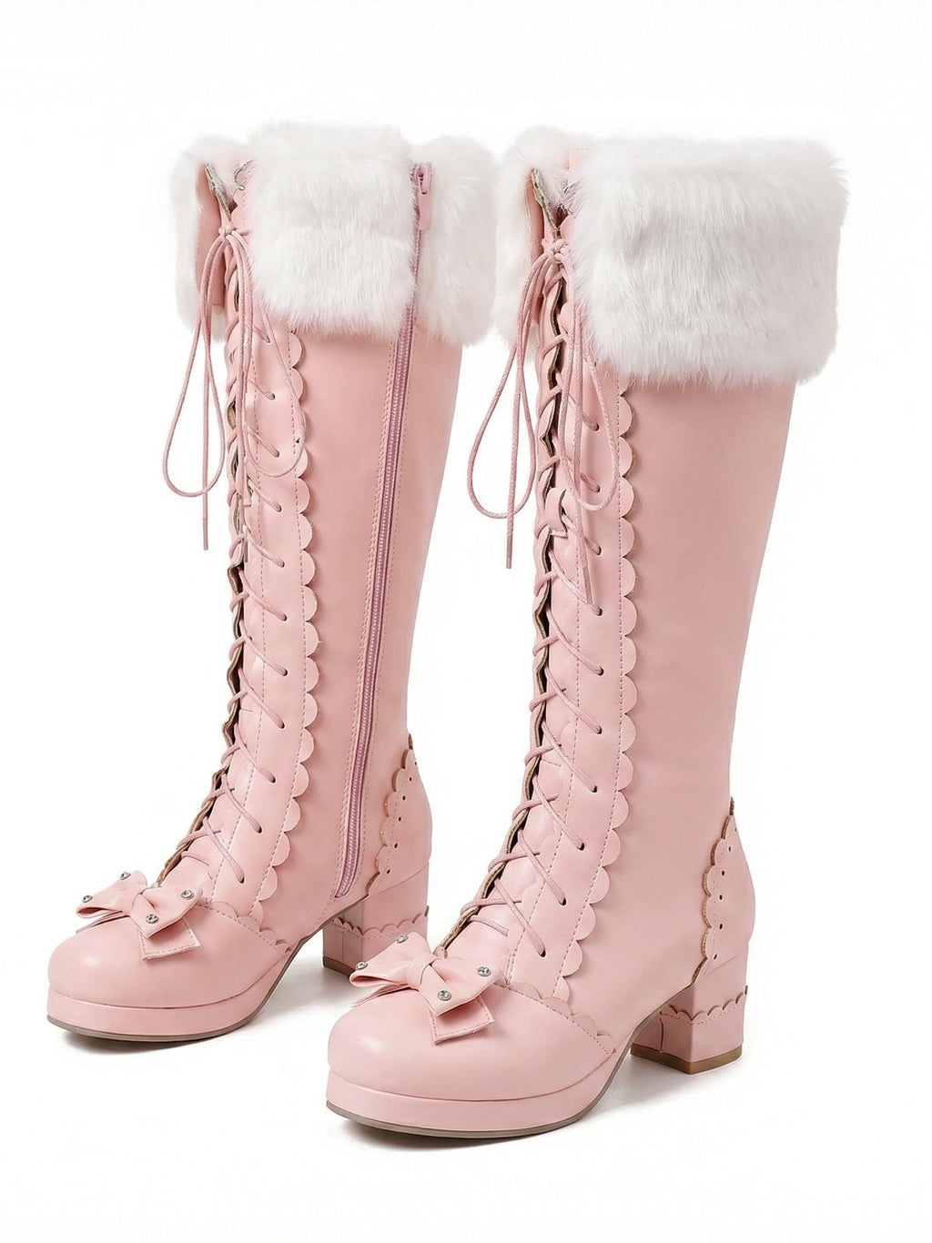 Adorable Princess Bow-Detailed Knee-High Boots