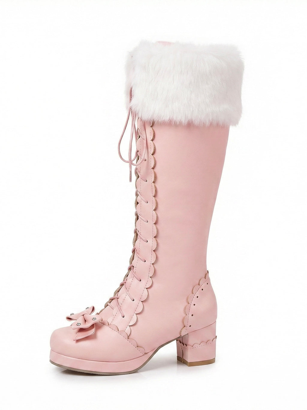 Adorable Princess Bow-Detailed Knee-High Boots