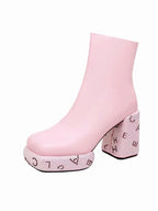 Sparkly Rhinestone Princess Platform Booties