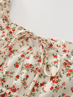 Romantic Red Rose Ditsy Floral Top