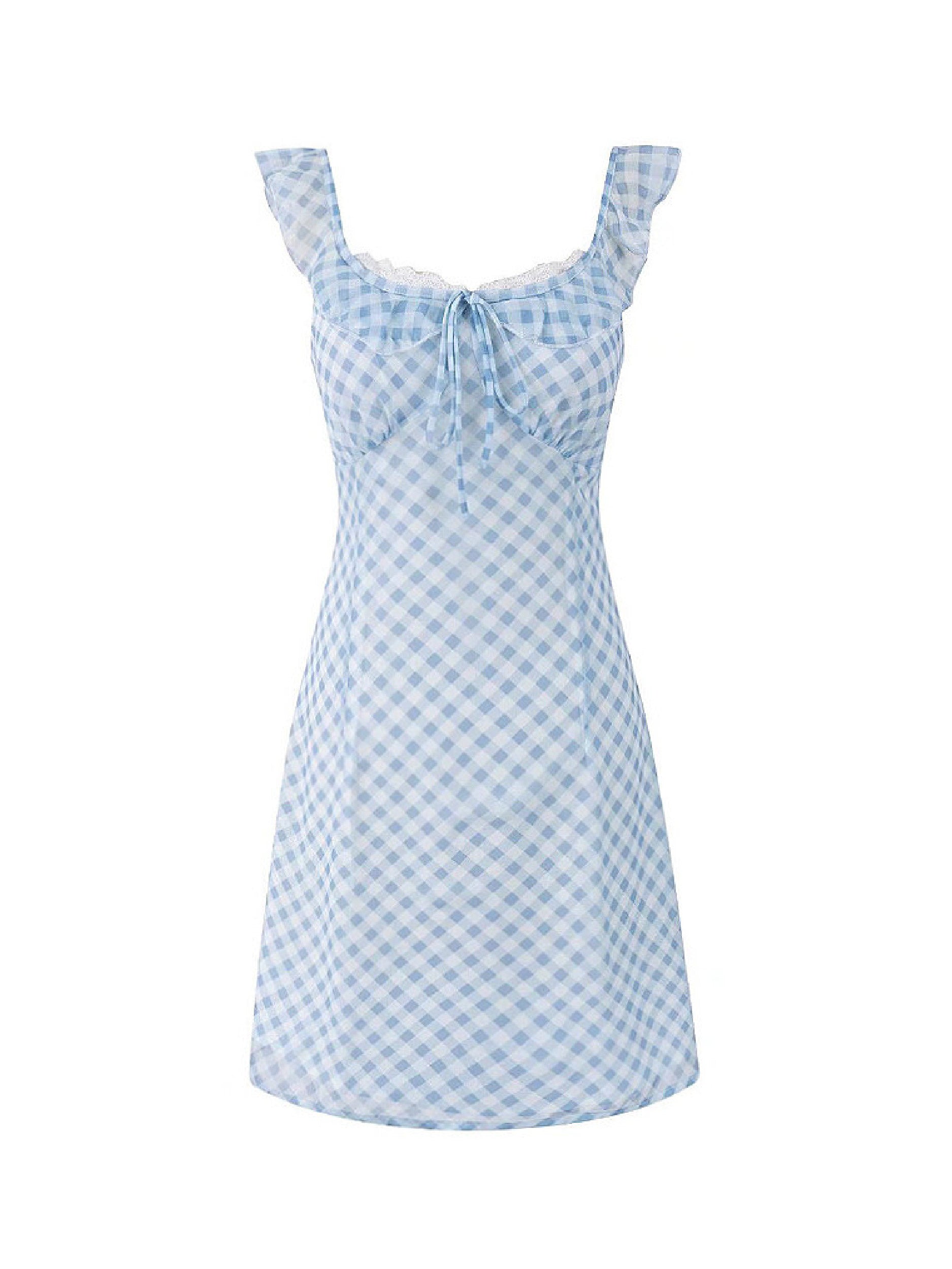Cottagecore Ruffled Gingham Mini Dress