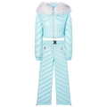 Ice Blue Quilted Two-Piece Ski Suit - Girlgeous