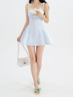 Seaside Dream Blue Striped Mini Dress