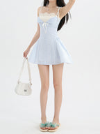Seaside Dream Blue Striped Mini Dress
